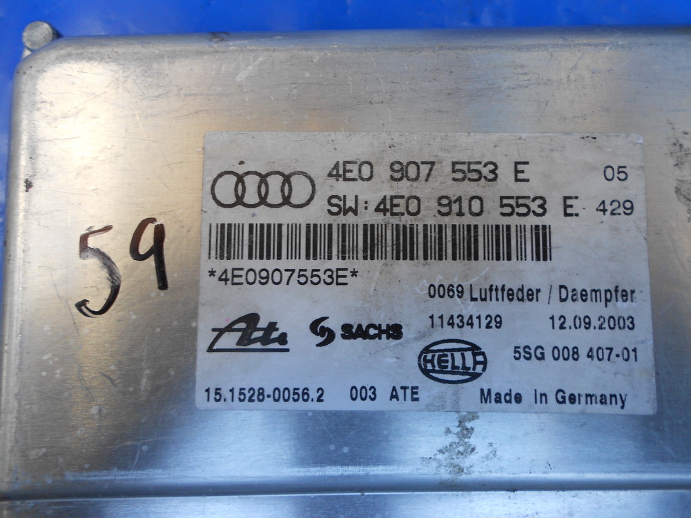 0209 AUDI A8 AIR SUSPENSION CONTROL MODULE 4E0907553E Used Auto Parts